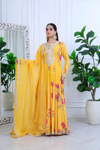 Fiza Meher Floral Yellow
