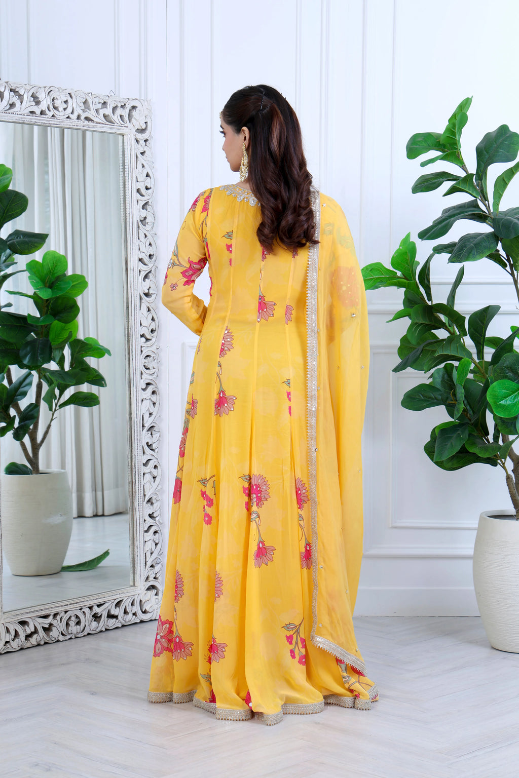 Fiza Meher Floral Yellow
