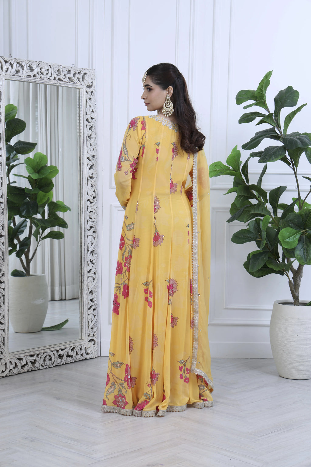 Fiza Meher Floral Yellow