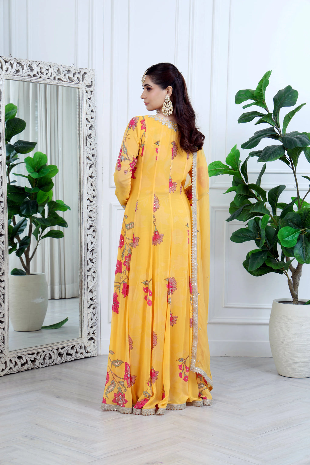 Fiza Meher Floral Yellow