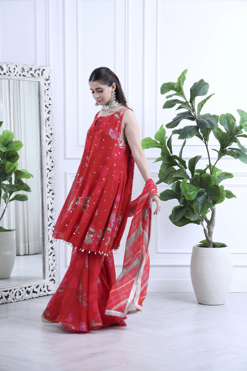 Inaya Meher Floral Red