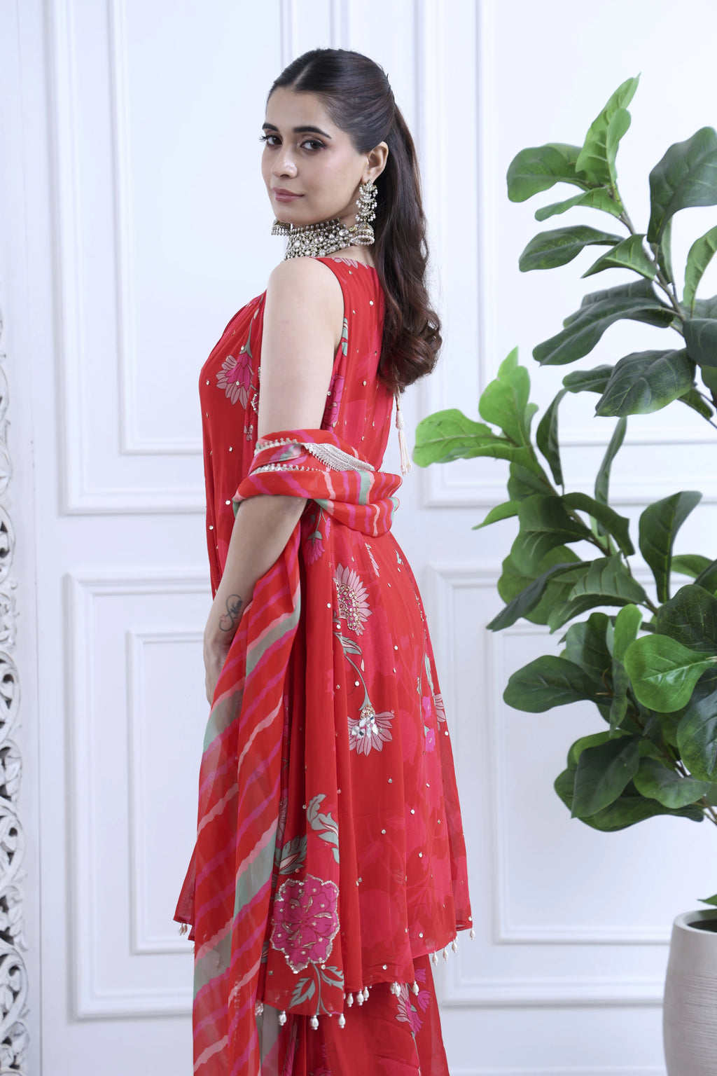 Inaya Meher Floral Red
