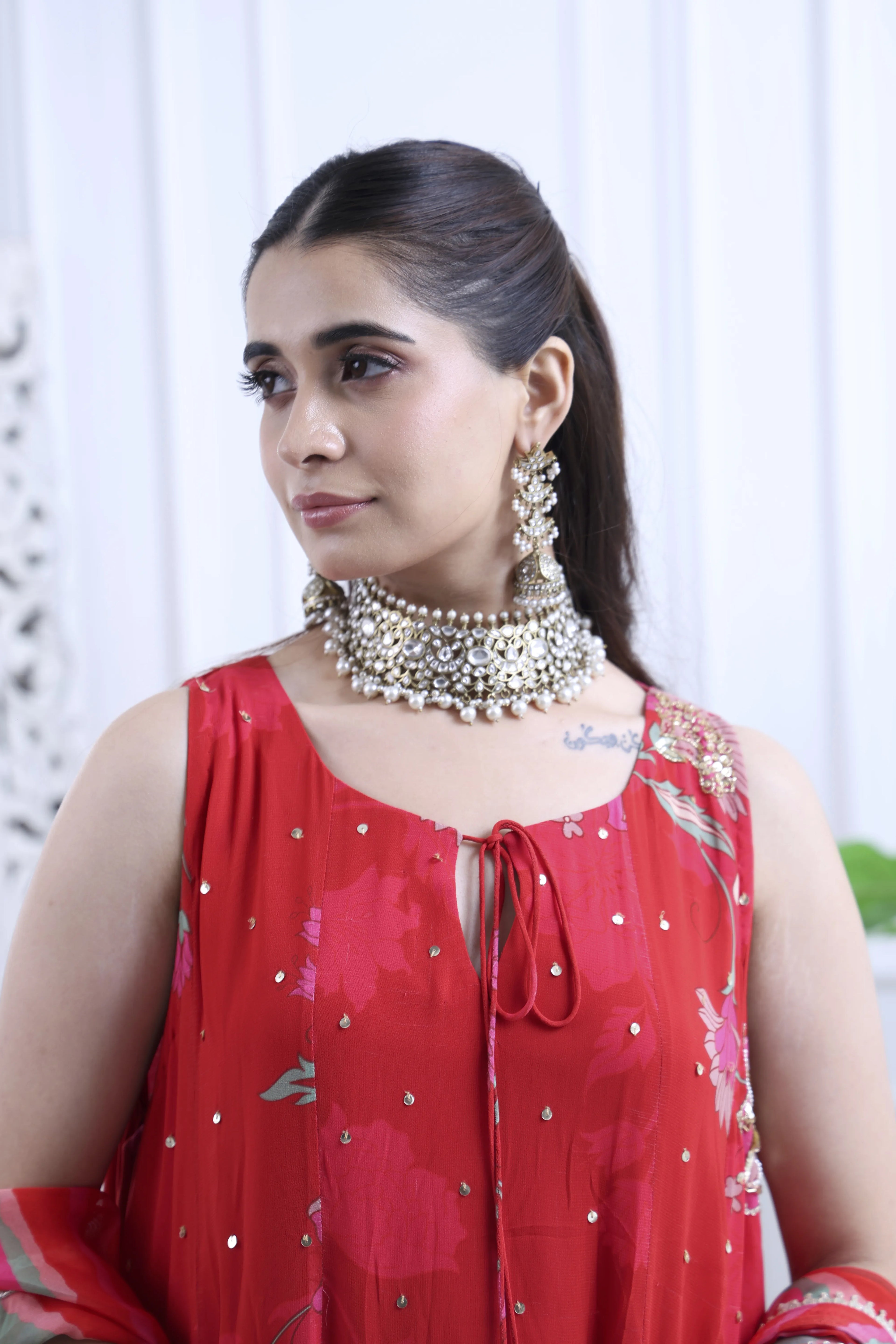 Inaya Meher Floral Red