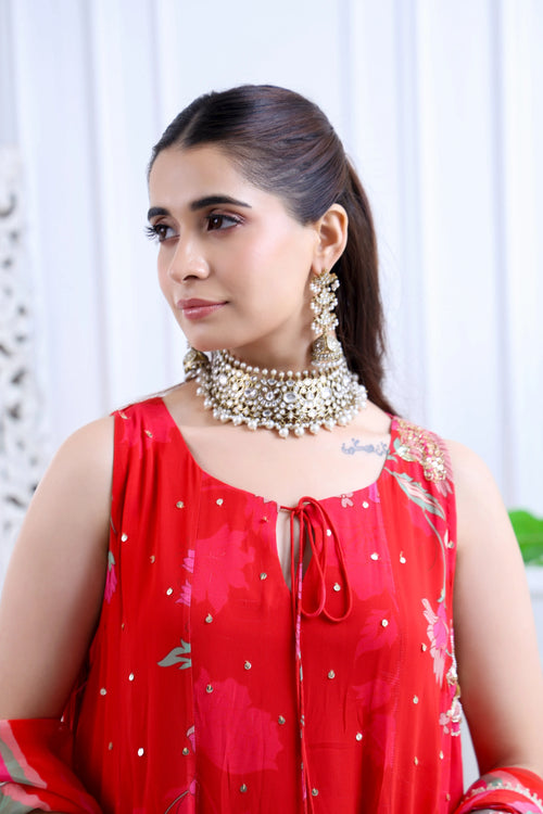 Inaya Meher Floral Red