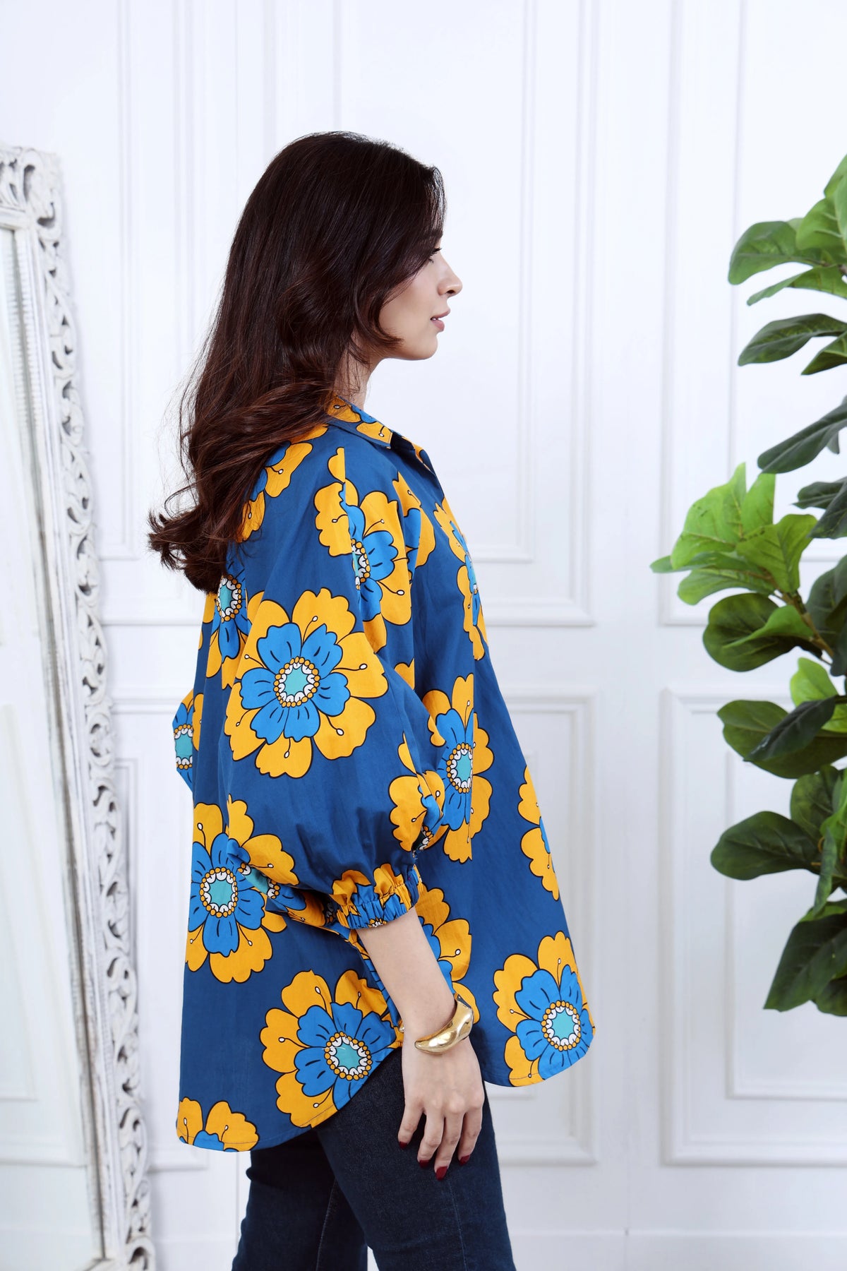 Elara Printed Cotton Shirt