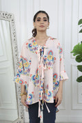 Rumi Multicolor Printed Front Tie Up Shirt