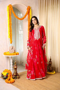 Fiza Meher Floral Red