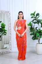 Jannat Meher Floral Orange