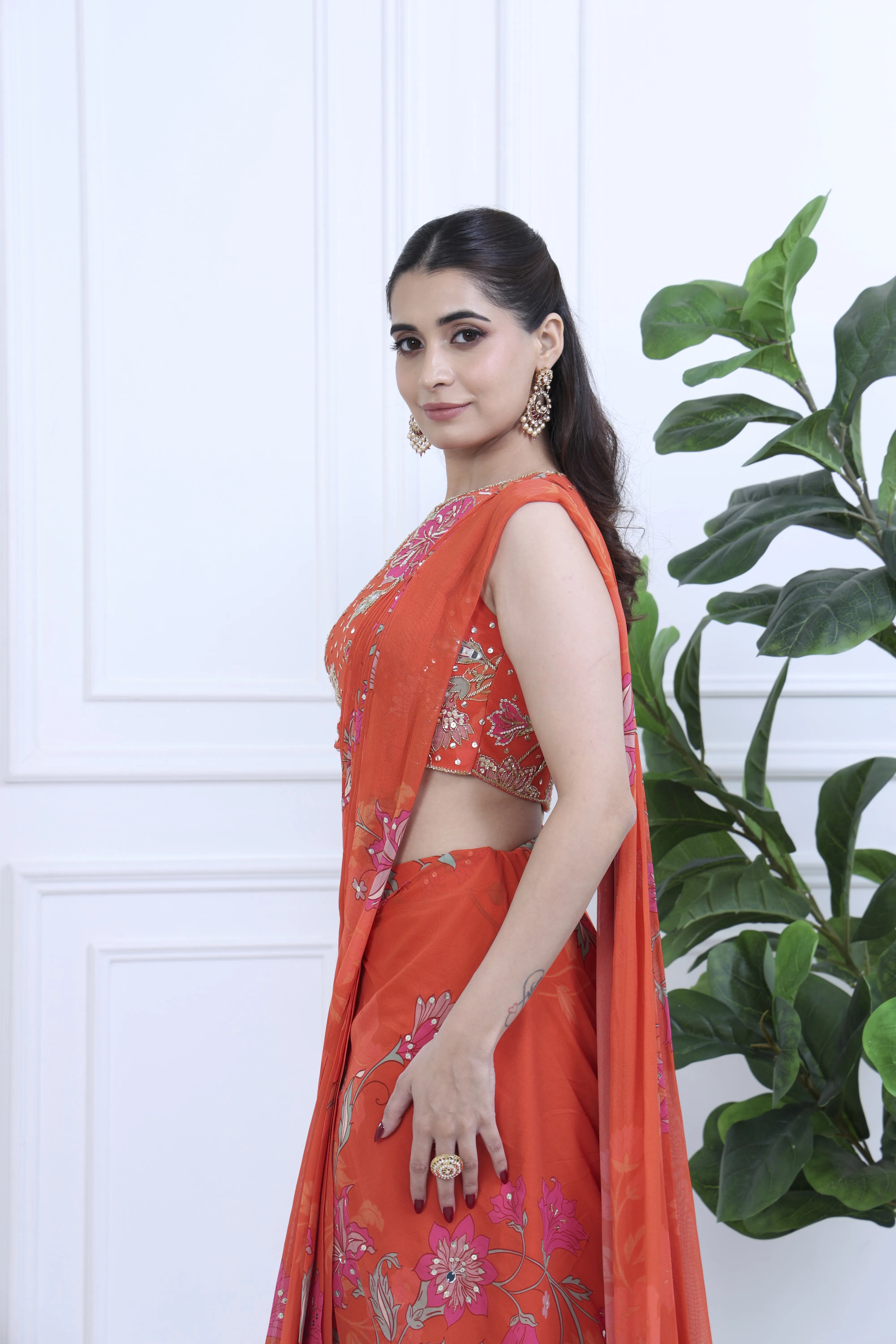 Ziva Meher Floral Purple