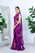 Ziva Meher Floral Purple