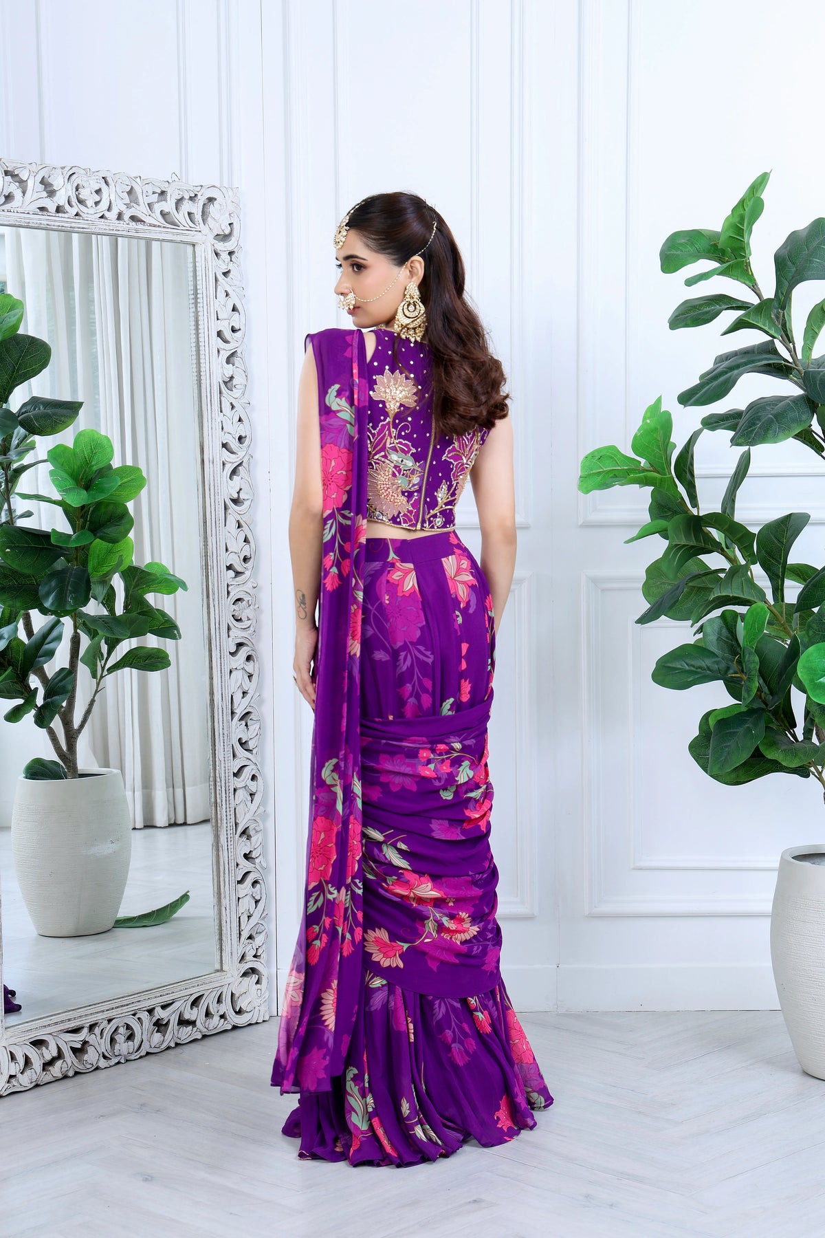 Ziva Meher Floral Purple