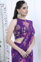 Ziva Meher Floral Purple